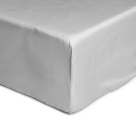 Habitat Anti-Microbial Cotton Dove Grey Fitted Sheet -Double - thumbnail 1