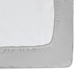 Habitat Anti-Microbial Cotton Dove Grey Fitted Sheet -Double - thumbnail 2