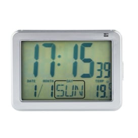 Constant Large Display Digital Alarm Clock - Silver - thumbnail 1