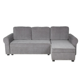 Argos Home Addie Fabric Corner Sofa Bed - Grey - thumbnail 2