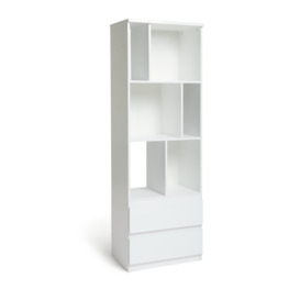 Habitat Jenson Narrow Bookcase - White - thumbnail 1