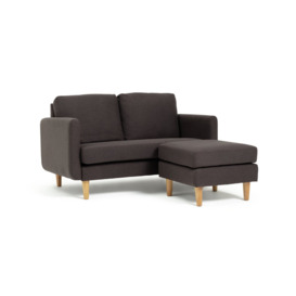 Habitat Remi Fabric 2 Seater Chaise Sofa in a box - Charcoal - thumbnail 1