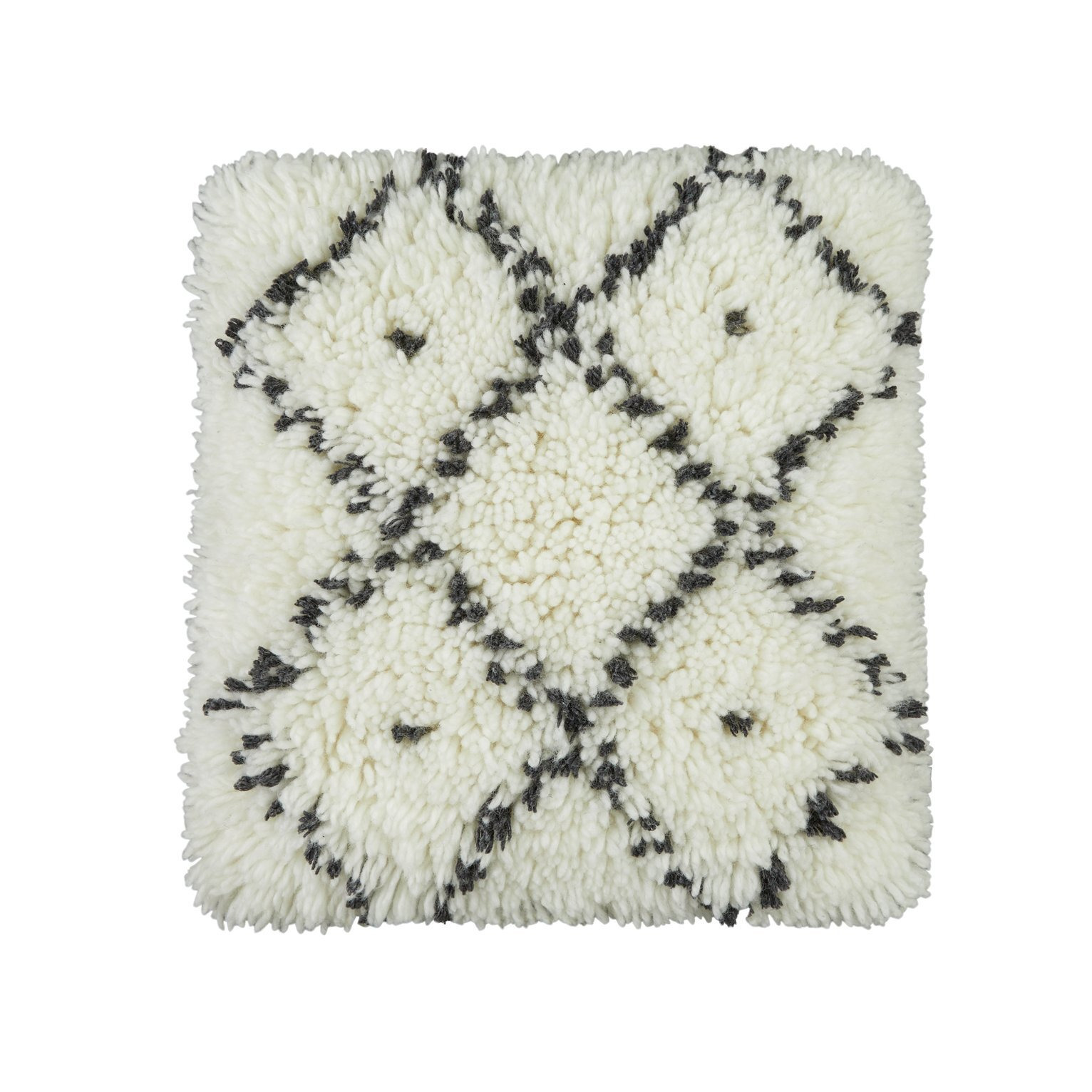 Habitat Tufted Geometric Cushion - Ivory - 50x50cm - image 1
