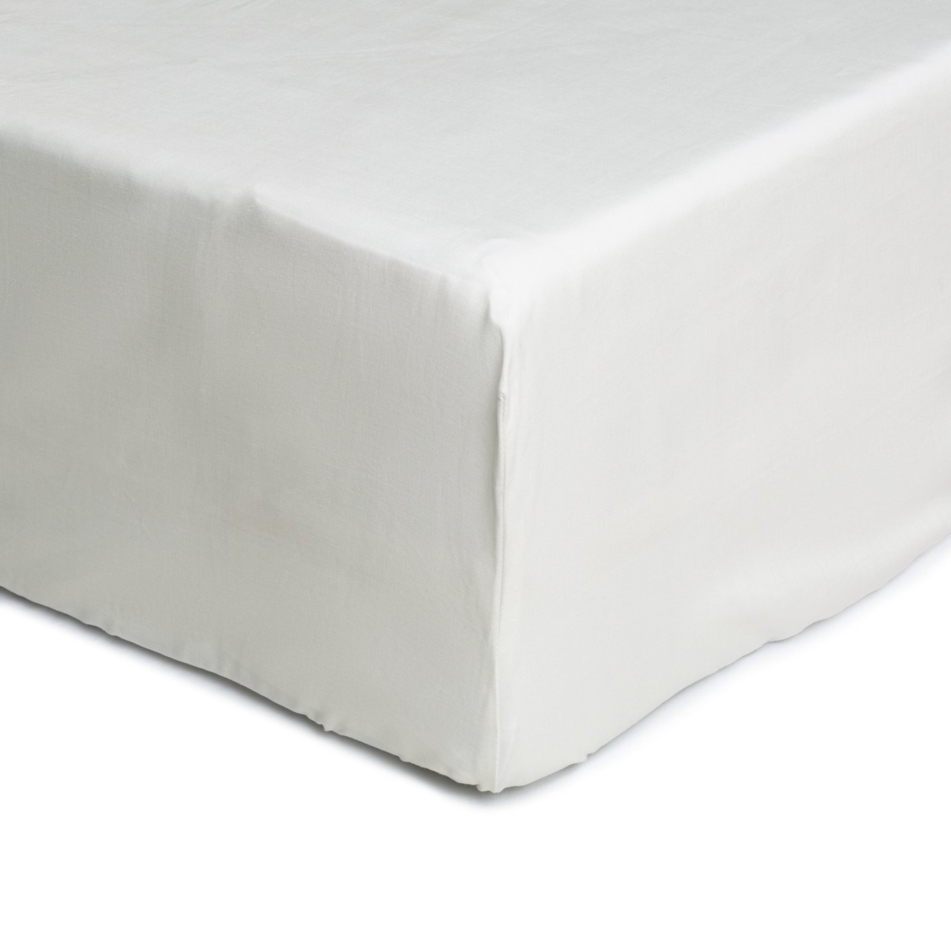 Habitat Cool Cotton Lyocell White Fitted Sheet - Double - image 1