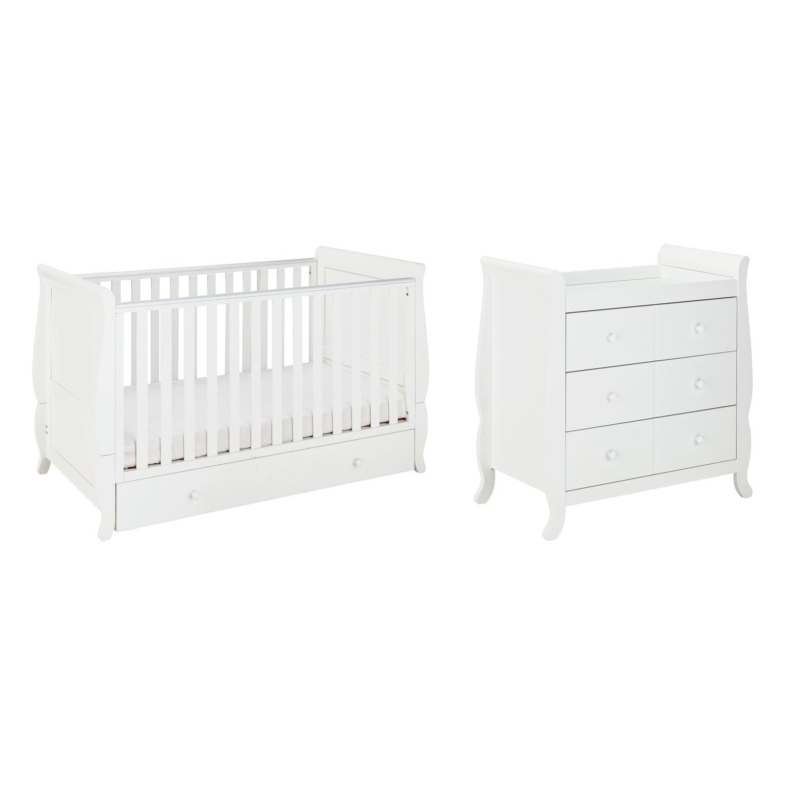 Cuggl Westbury 2 Piece Nursery Furniture Set - White