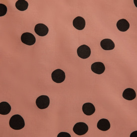 Habitat Cotton Dot Penny Pink & Black Bedding Set - Single - thumbnail 2
