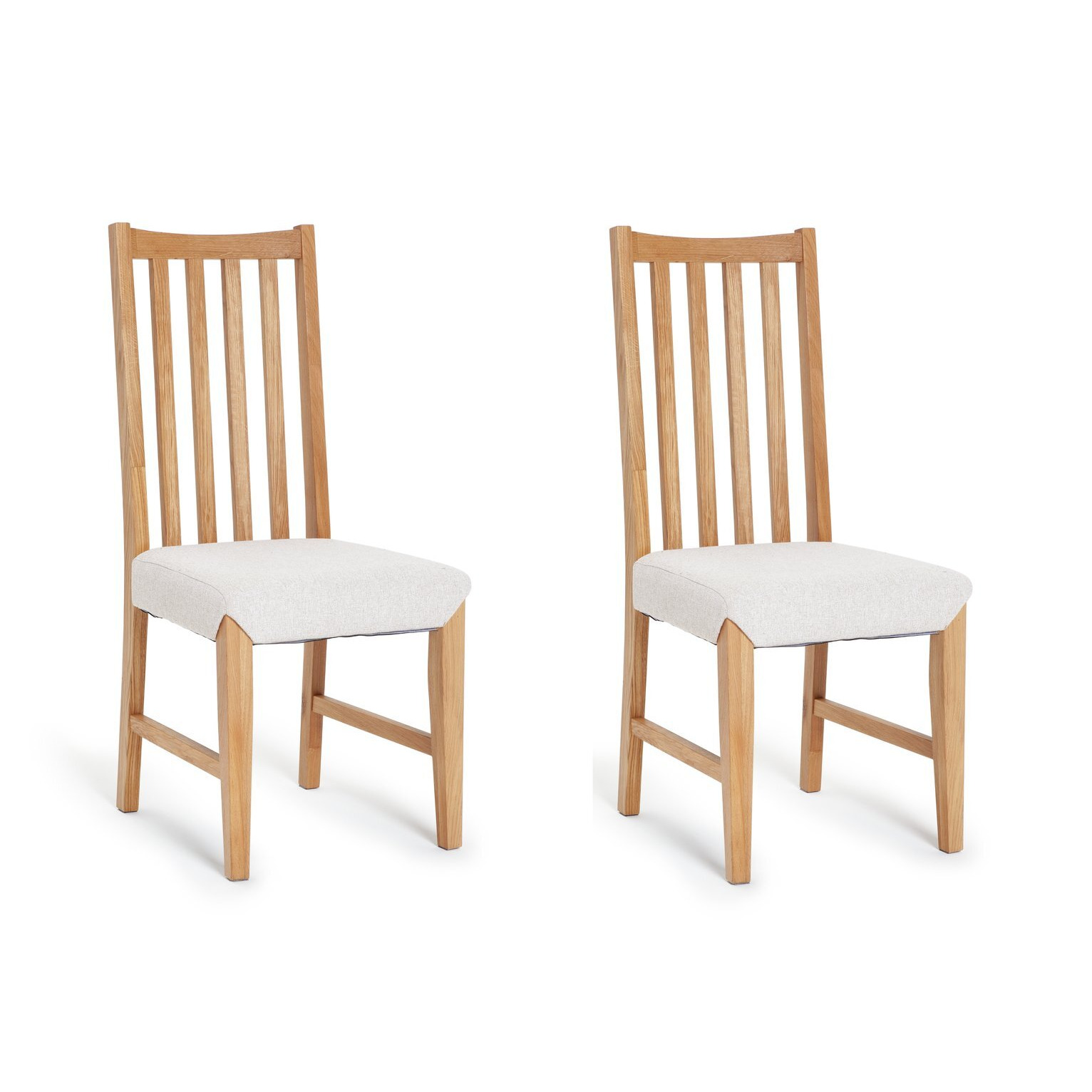 Habitat Rosmond Pair of Oak Dining Chairs - image 1