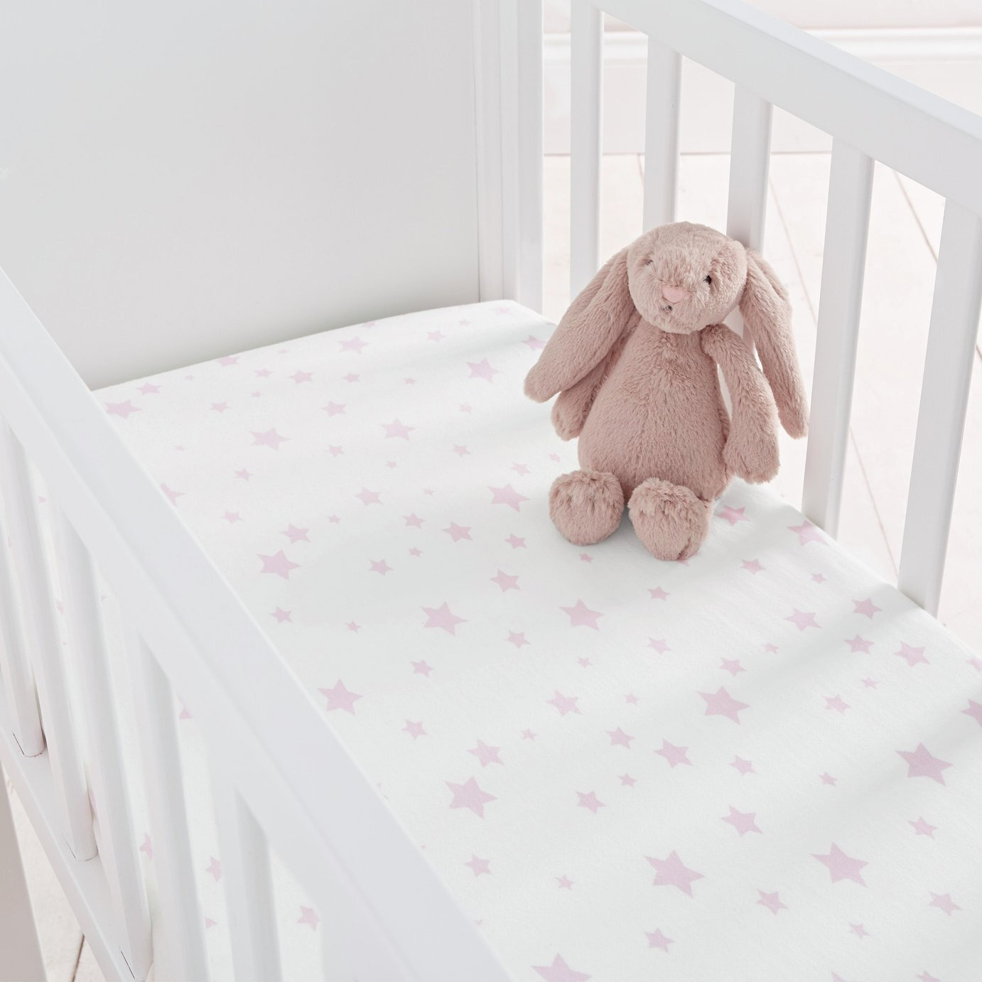 Silentnight Safe Nights Nursery Pink Fitted Sheets - Crib - image 1