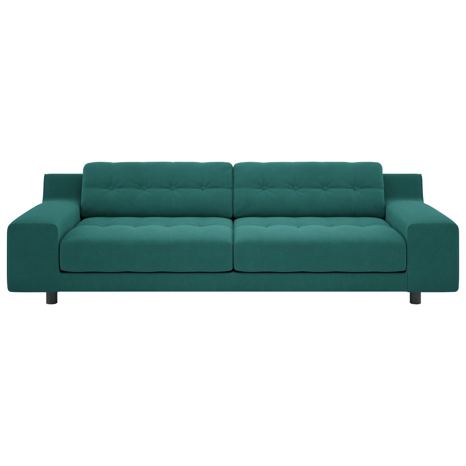 Habitat Hendricks Velvet 4 Seater Sofa - Teal