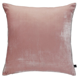 Habitat Regency Plain Velvet Cushion - Dusky Pink - 45x45cm - thumbnail 1