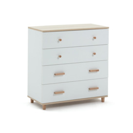 Habitat Melby 4 Chest of Drawers - White and Acacia - thumbnail 2
