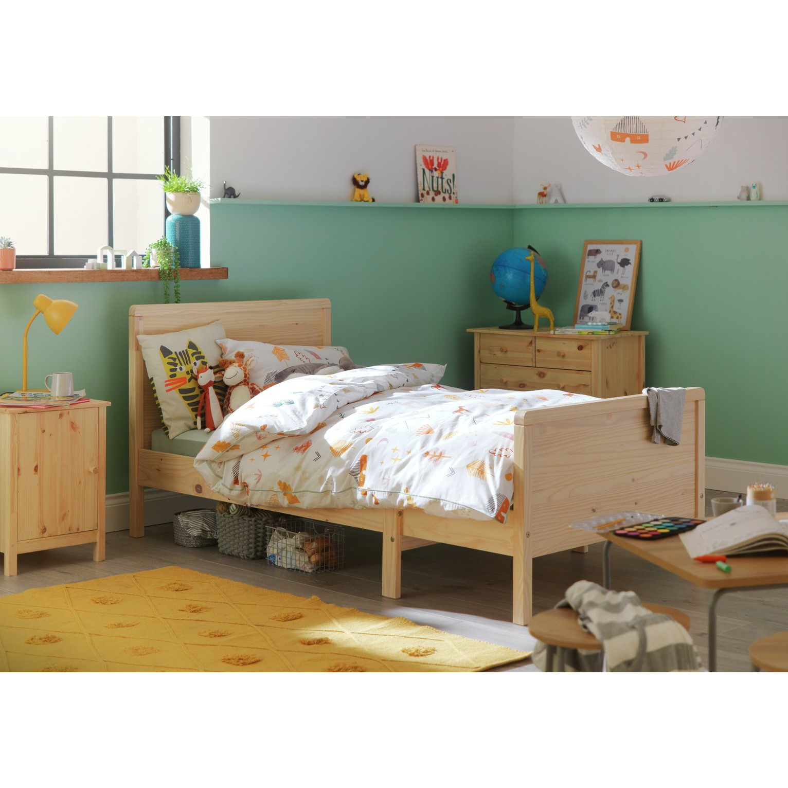 Habitat Bloom Extendable Toddler Bed Pine by Argos