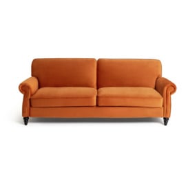 Habitat Joel Fabric 3 Seater Clic Clac Sofa Bed - Orange - thumbnail 1