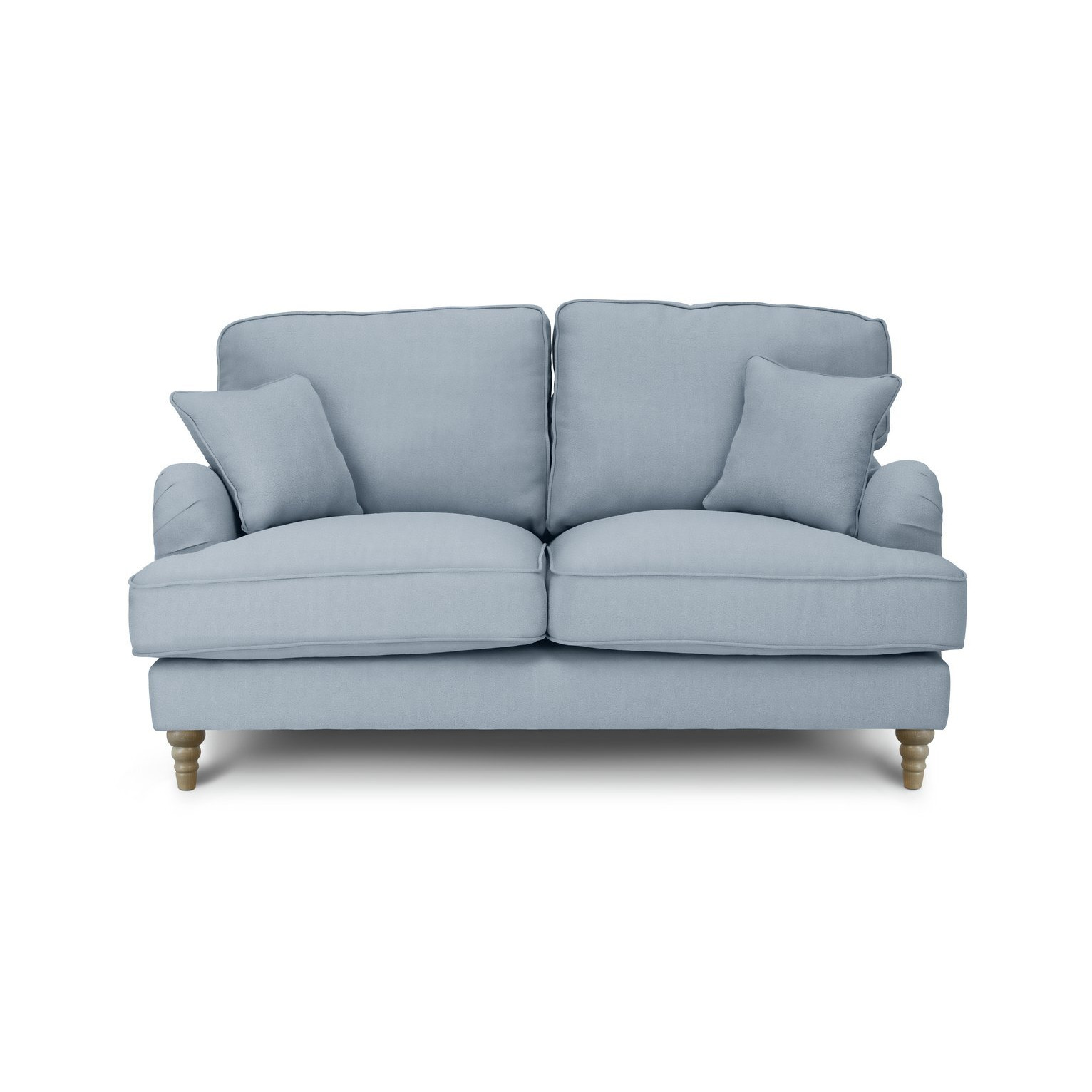 Habitat Matilda Velvet 2 Seater Sofa - Light Blue