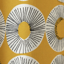 Habitat Floral Burst Print Lined Eyelet Curtains - Yellow - thumbnail 2
