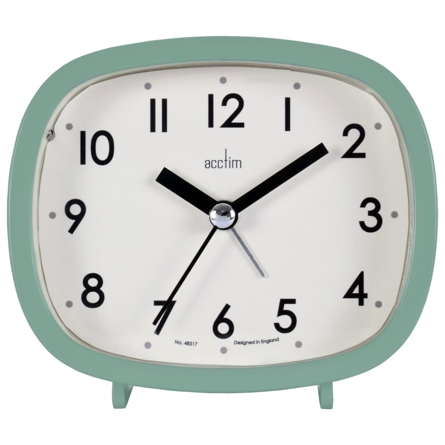 Acctim Hilda Retro Shaped Alarm Clock - Green - image 1