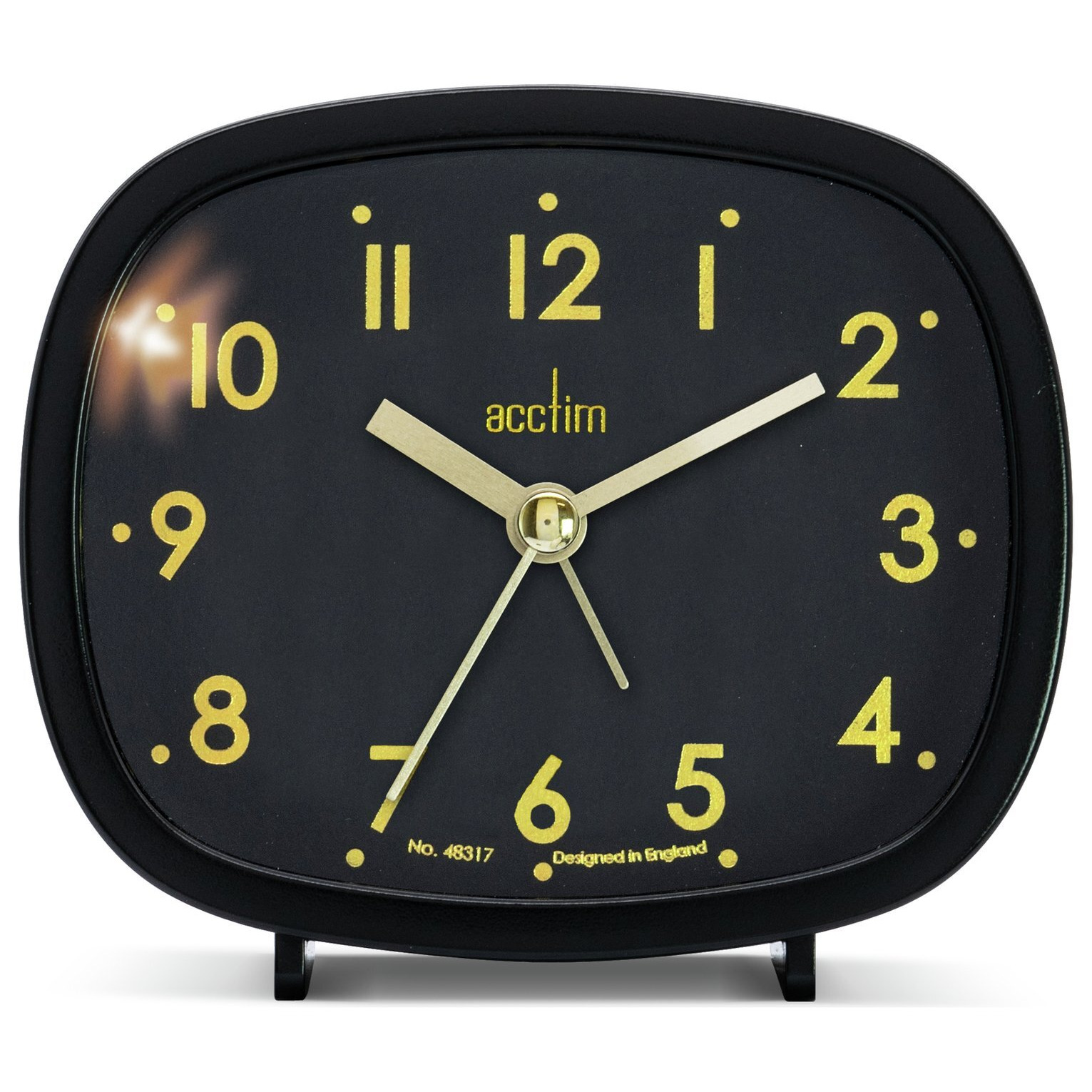 Acctim Hilda Retro Alarm Clock - Black - image 1