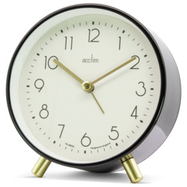 Acctim Fossen Metal Alarm Clock - Black - thumbnail 2