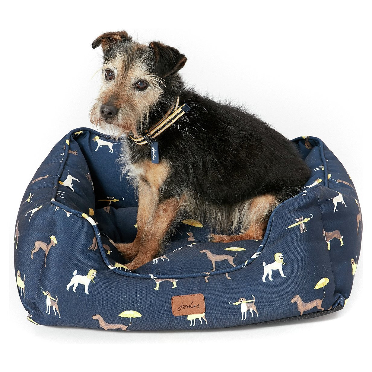 Joules Sleeping Dogs Print Box Dog Bed - Large - image 1