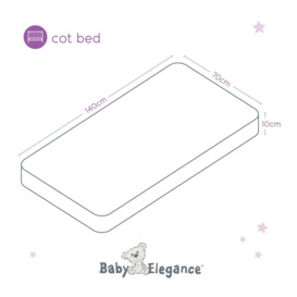 Baby Elegance 140 x 70cm Eco Fibre Cot Bed Mattress - thumbnail 2
