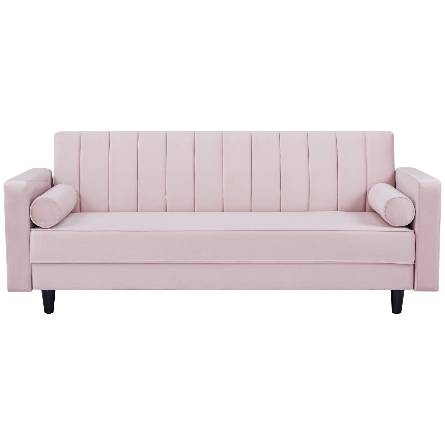 Habitat Preston Velvet 3 Seater Clic Clac Sofa Bed - Pink - image 1