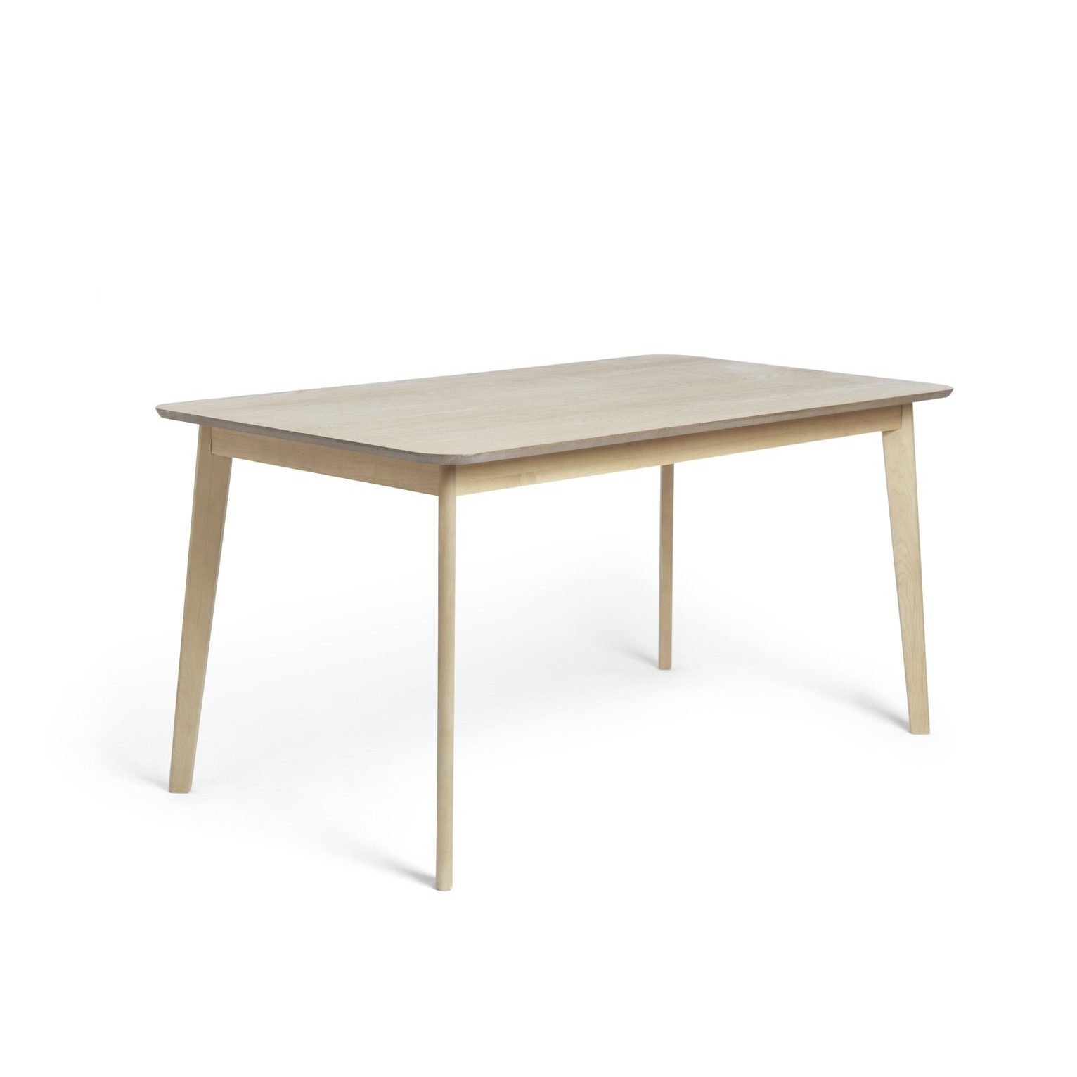 Habitat Skandi Wood Dining Table and 4 Beni Grey Chairs - image 1