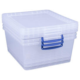 Really Useful 3 x 17.5L Nesting Boxes - Clear - thumbnail 2