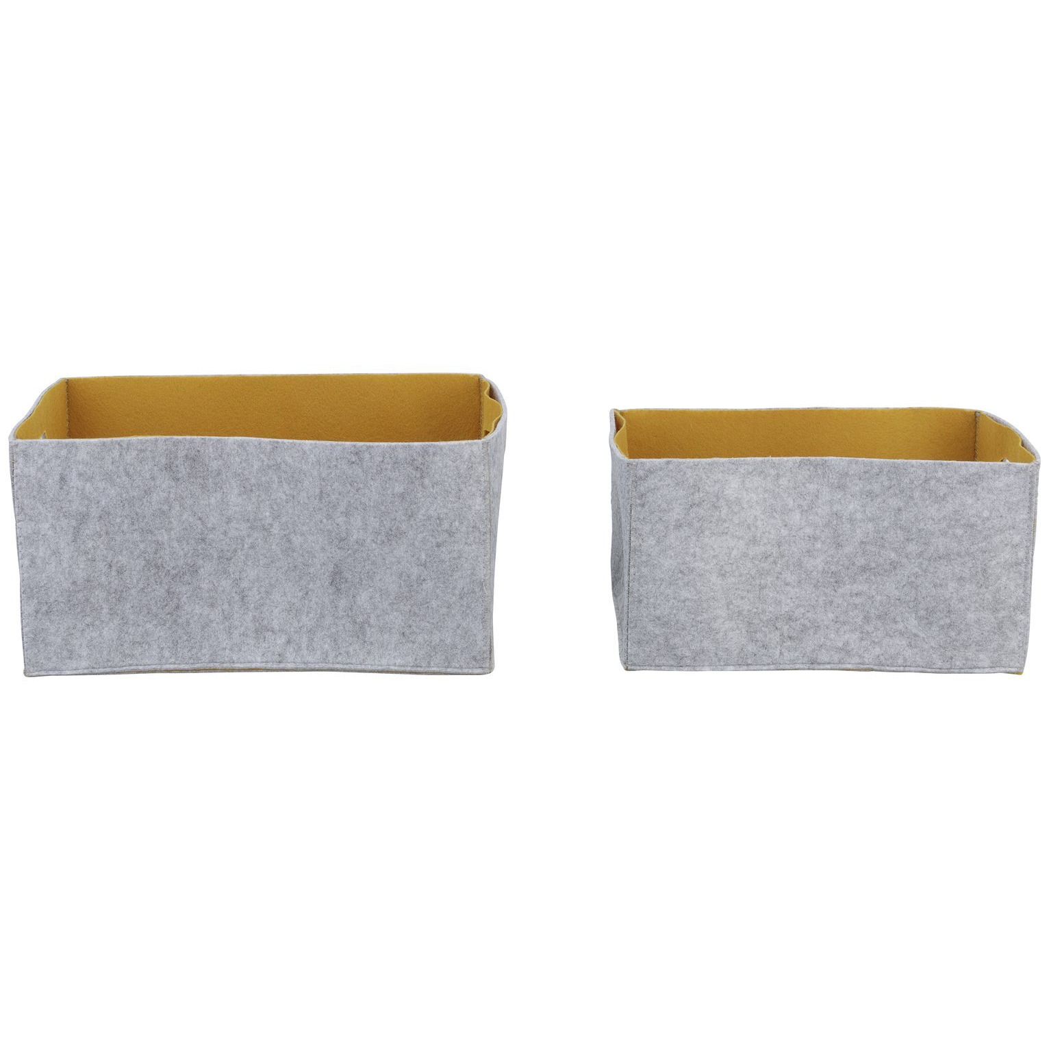 Habitat Pack of 2 Felt 2 Tone Boxes