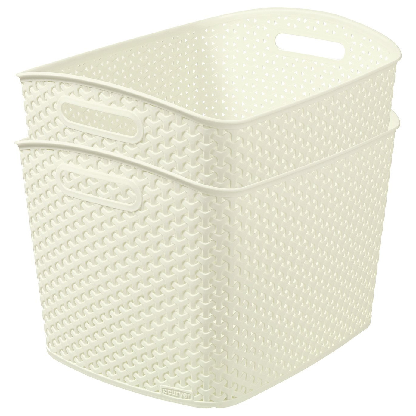 Curver My Style 2 x 28L Storage Boxes - White