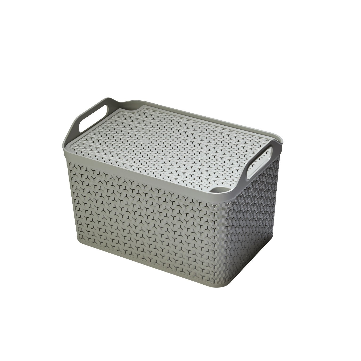 Strata Urban 3 x 21L Storage basket with Lid - Grey