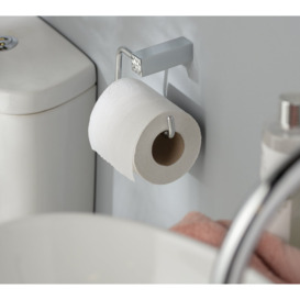 Argos Home Faceted Toilet Roll Holder - Chrome - thumbnail 2