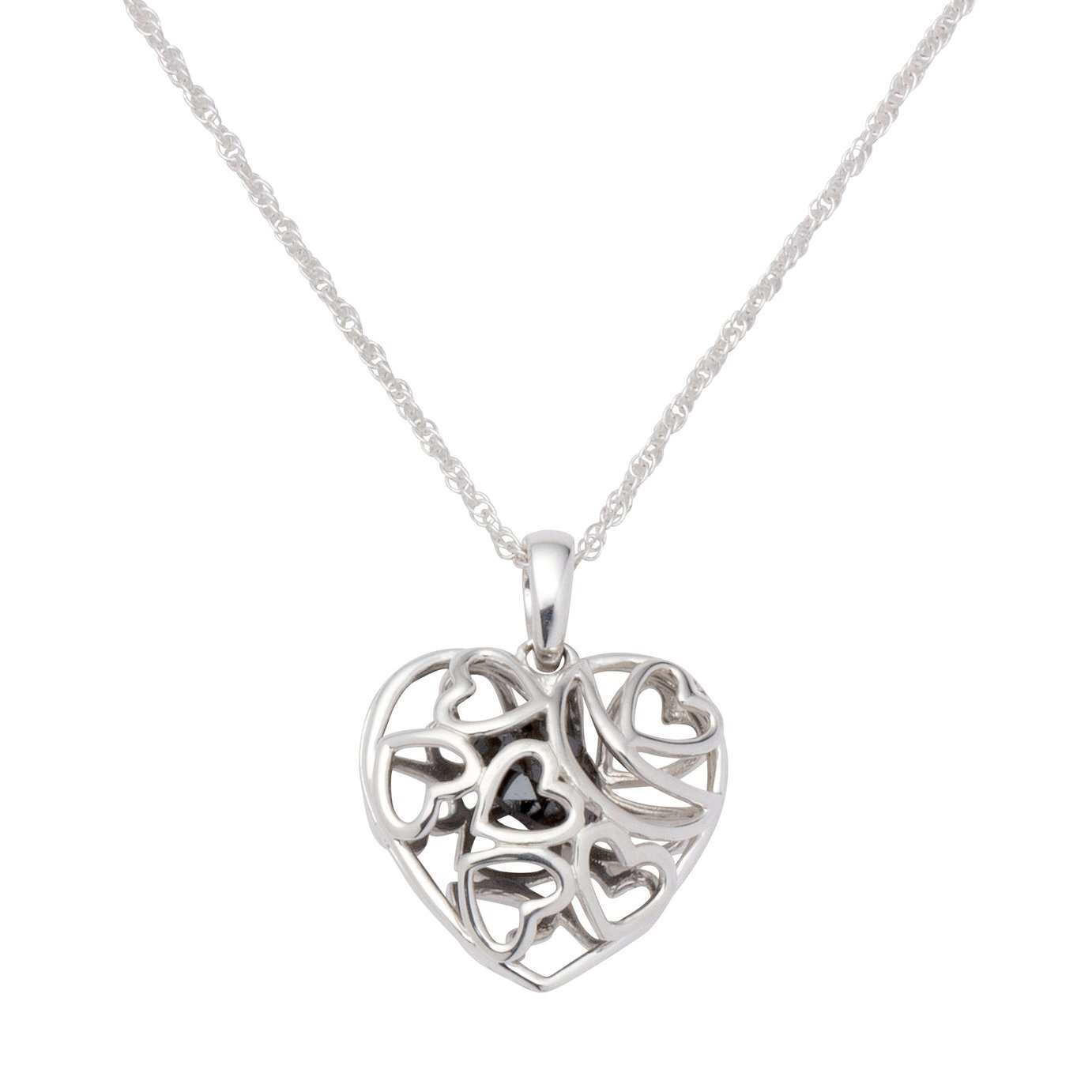 Heart Necklace Argos Pendant Revere Sterling Silver 1ct Diamond