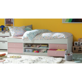 Argos Home Malibu Cabin Bed and Mattress - Pink & White - thumbnail 1
