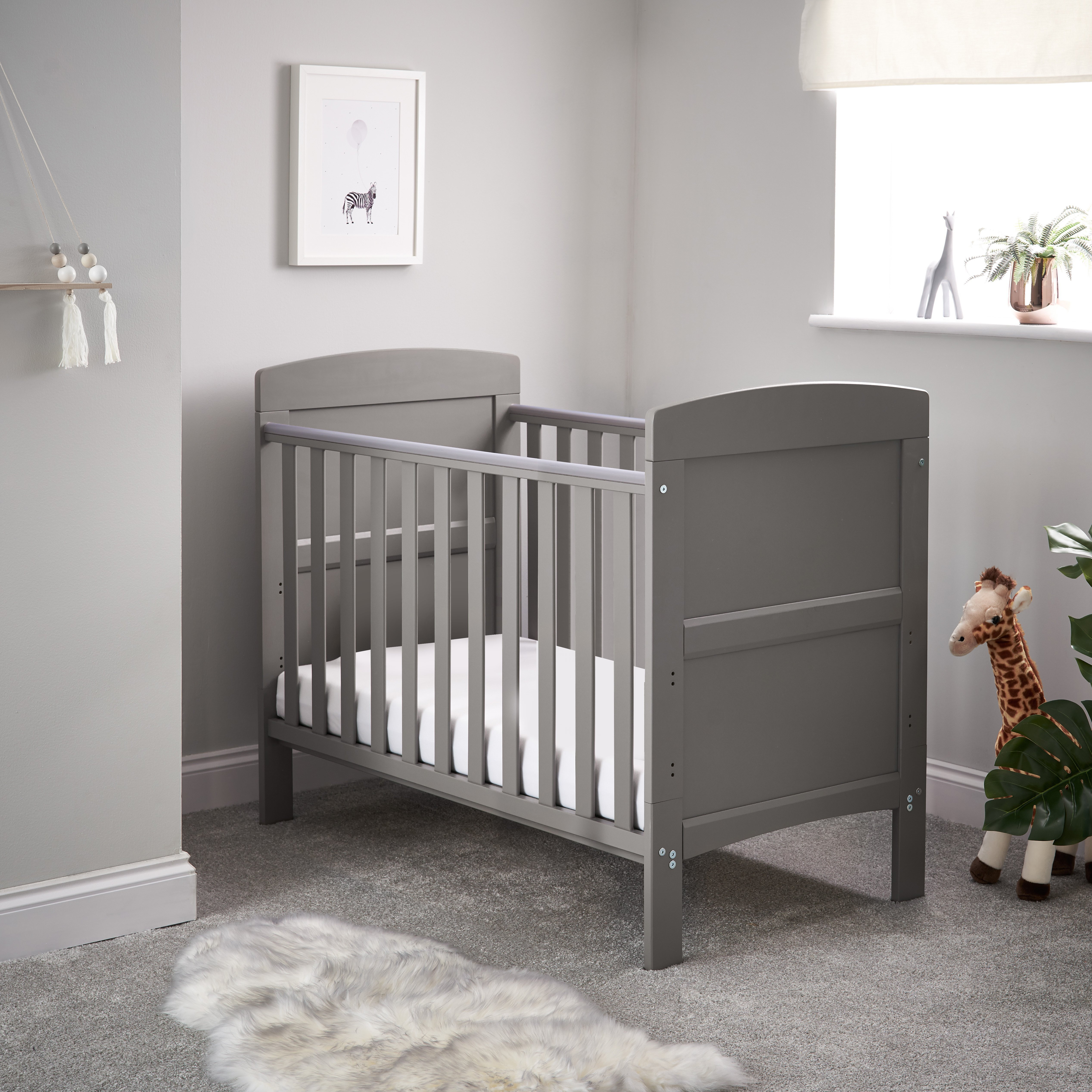 Obaby Grace Mini Baby Cot Bed - Taupe Grey - image 1