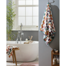 Habitat Brights Geo Tufted Bath Towel - Multicolour - thumbnail 2