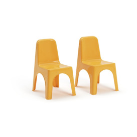 Bica Kids Set of 2 Yellow Plastic Chairs - thumbnail 1