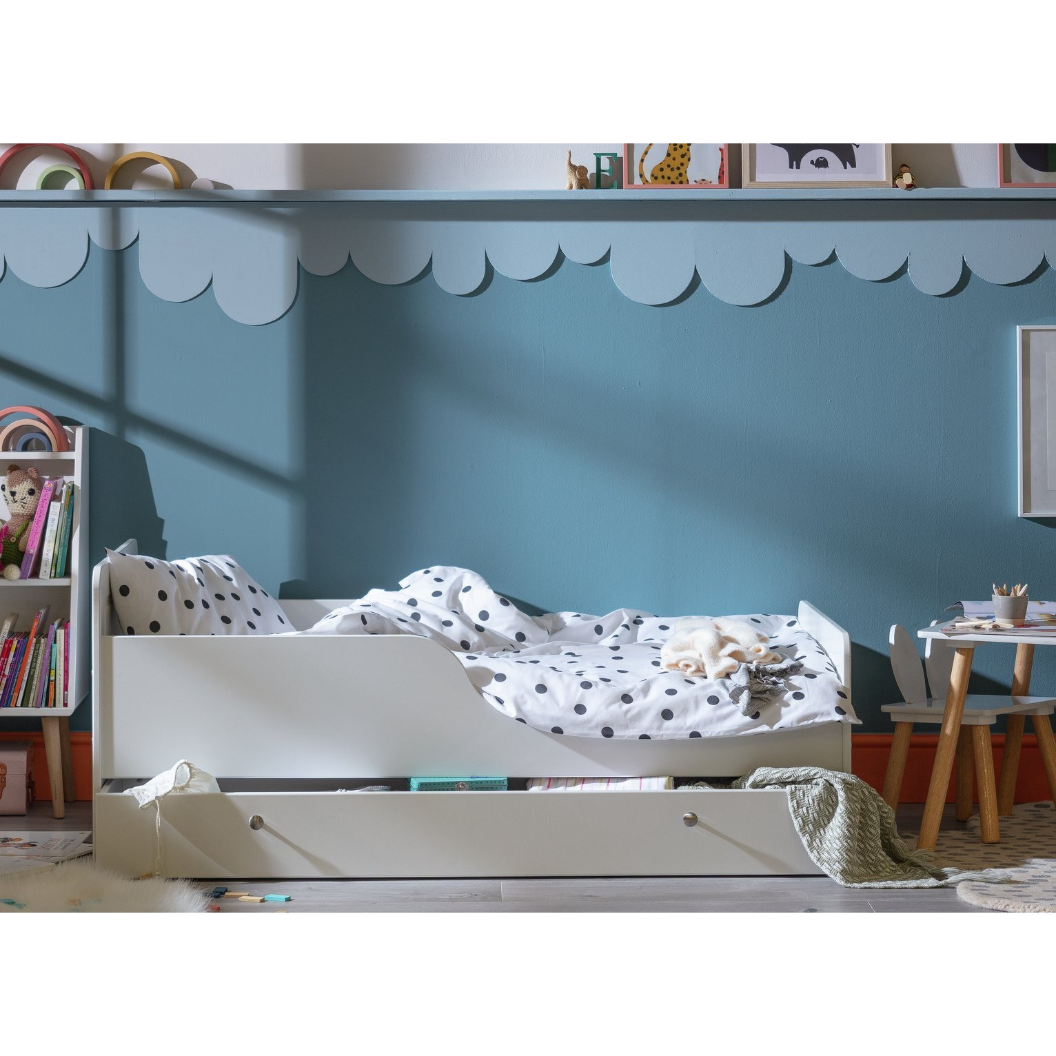 Habitat Brooklyn Toddler Bed With Drawer - White - image 1