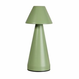 Searchlight Metal Rechargeable Cone LED Table Lamp - Sage - thumbnail 2