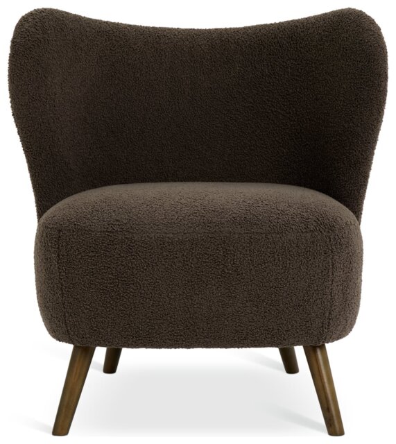 Habitat Cory Boucle Accent Chair - Brown - image 1