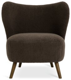 Habitat Cory Boucle Accent Chair - Brown - thumbnail 1