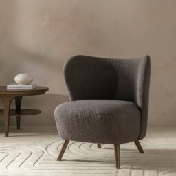 Habitat Cory Boucle Accent Chair - Brown - thumbnail 2