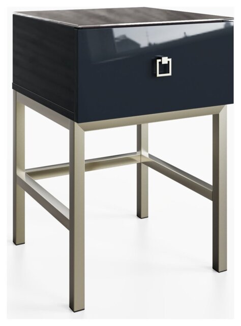 Frank Olsen Lyra 1 Drawer Side Table - Midnight Black - image 1