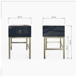 Frank Olsen Lyra 1 Drawer Side Table - Midnight Black - thumbnail 2