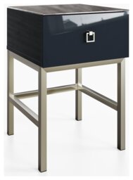 Frank Olsen Lyra 1 Drawer Side Table - Midnight Black - thumbnail 1