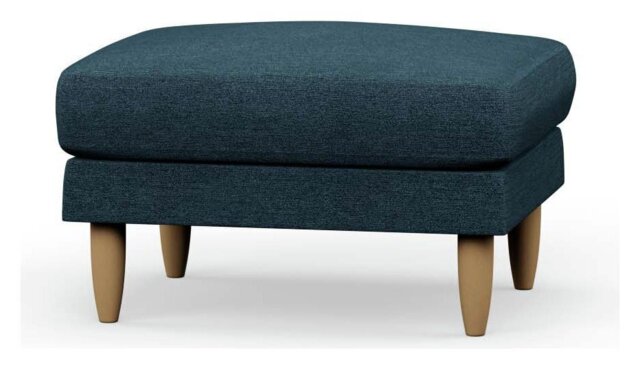 Hutch Fabric Footstool - Aegean Blue - image 1