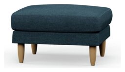 Hutch Fabric Footstool - Aegean Blue - thumbnail 1