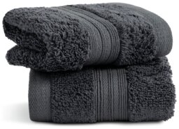 Habitat Egyptian Cotton 2 Piece Face Cloths - Slate Grey