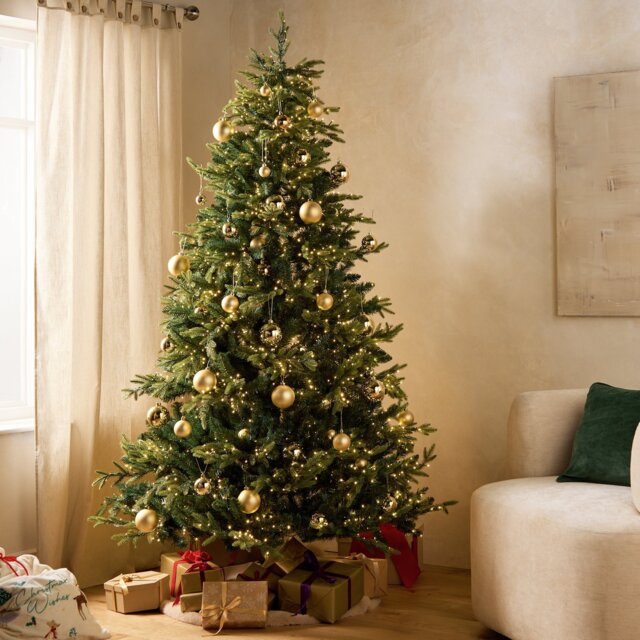 Habitat 7ft Pre Lit Natural Look Christmas Tree - image 1