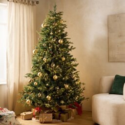 Habitat 7ft Pre Lit Natural Look Christmas Tree - thumbnail 1