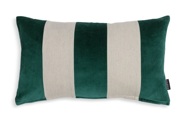 Habitat Cotton Velvet Stripe Cushion - Teal - 50x30cm